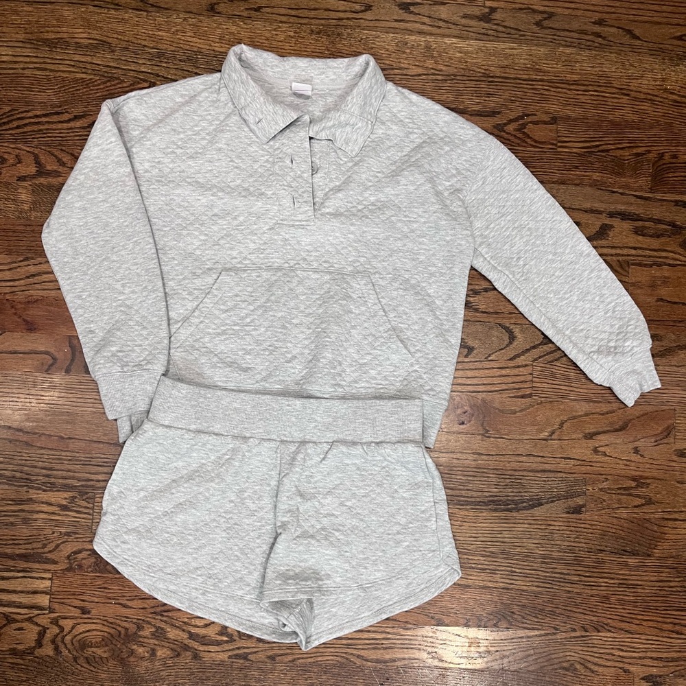Quilted 2 piece lounge set